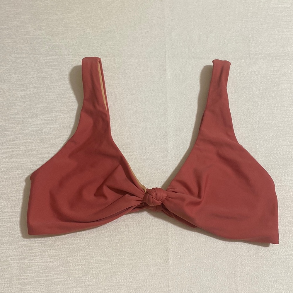 PILYQ Women's Pap Drewknot Top Bikini Top Size S